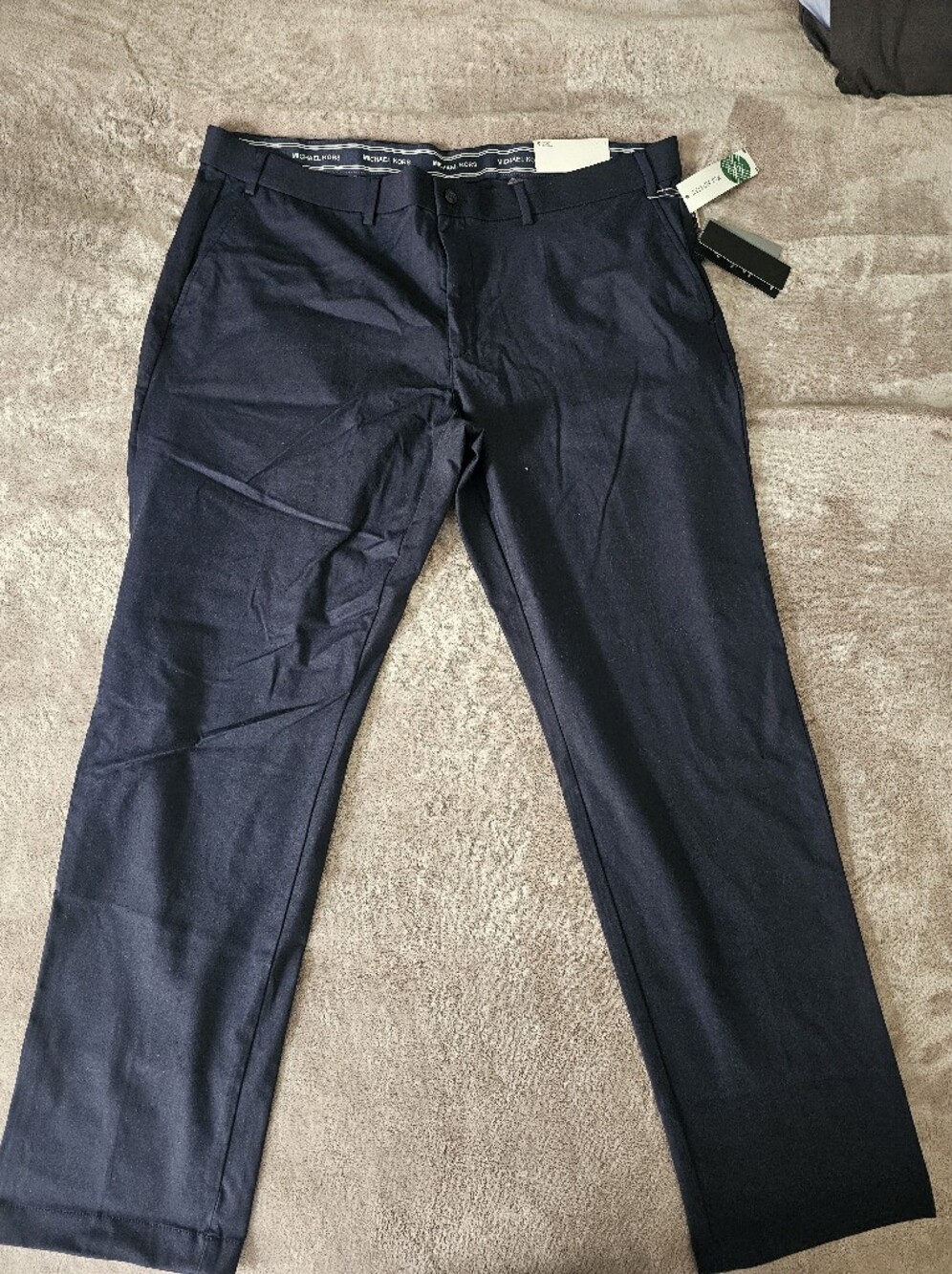 Michael Kors Men's Dark Navy Straight-Leg Pants